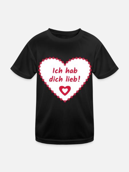 Herz aus Zuckerguss - Kinder Funktions-T-Shirt - Schwarz - Vorne