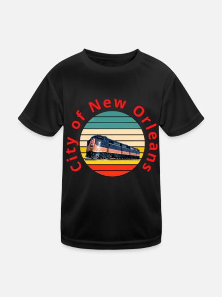 City of New Orleans - Kinder Funktions-T-Shirt - Schwarz - Vorne