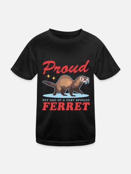 Furet Papa | Cadeau de propriétaire de furet - T-shirt sport Enfant - noir - Devant