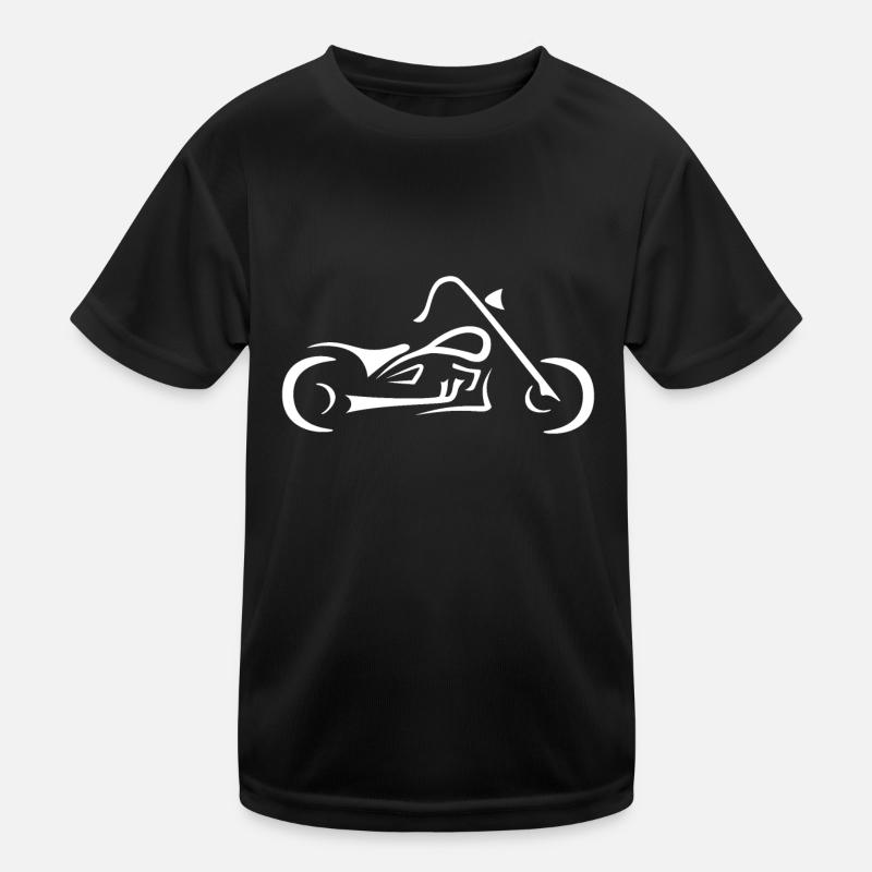 Dessin au trait de moto T-shirt sport Enfant