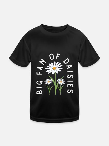 Marguerite à la fleur d’oie - T-shirt sport Enfant - noir - Devant