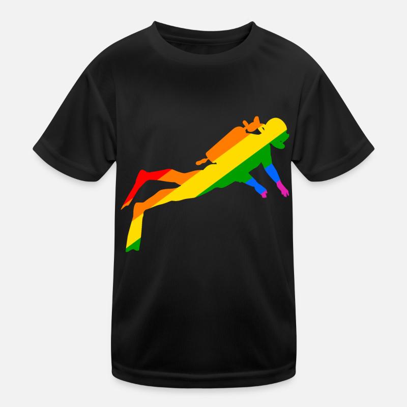 Rainbow Diver Kinder Funktions-T-Shirt