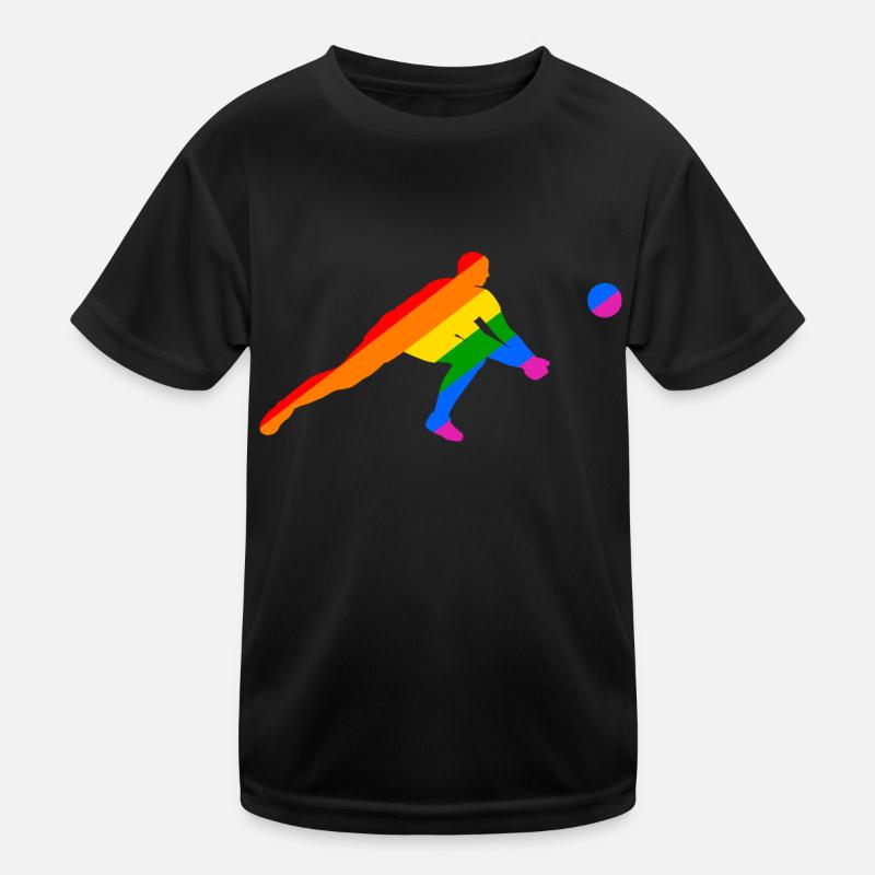 Volleyballspieler in lebendigen Farben Kinder Funktions-T-Shirt