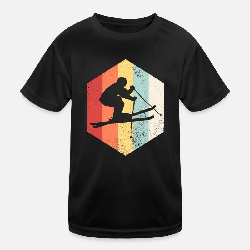 retro ski ski Kids Functional T-Shirt