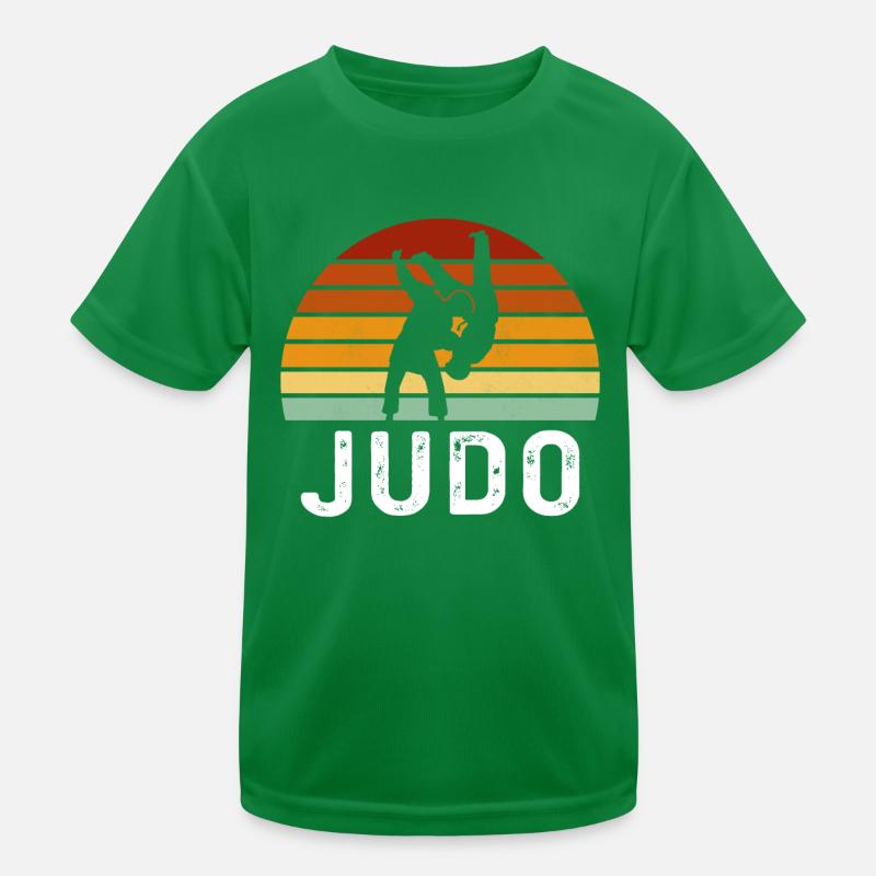 retro judo Kids Functional T-Shirt