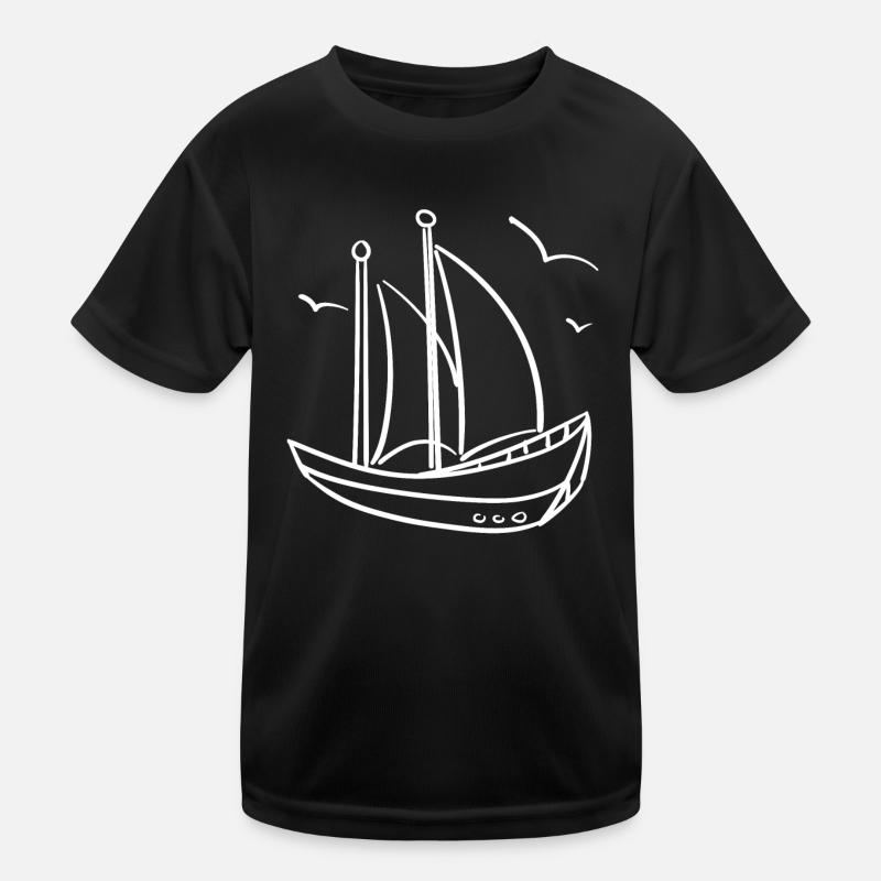 bateau à voile croquis T-shirt sport Enfant