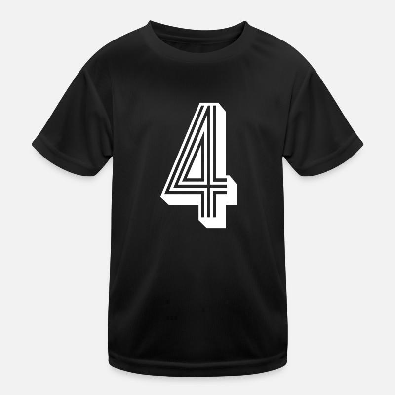 4 ans numéro maillot 4 T-shirt sport Enfant