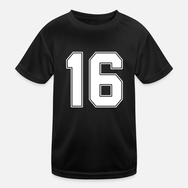 16 ans numéro maillot 16 T-shirt sport Enfant