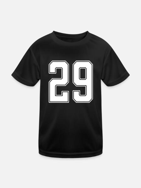 29 Jahre die Nummer 29 - Kinder Funktions-T-Shirt - Schwarz - Vorne