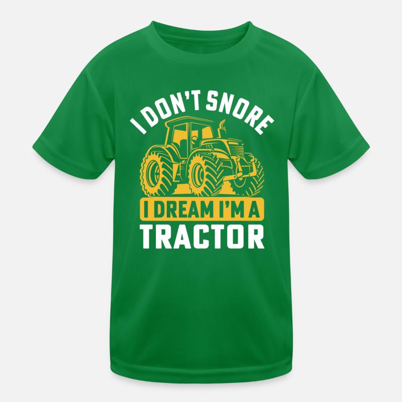 Ich schnarche nicht Ich träume, ich bin ein Traktor Kinder Funktions-T-Shirt