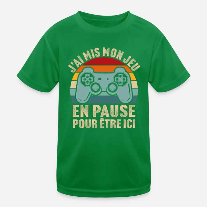 j'ai mis mon jeu en pause cadeau ado geek console T-shirt sport Enfant