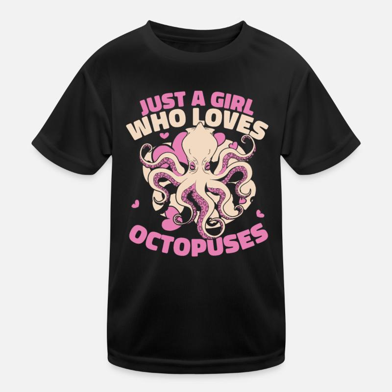 Octopus Kraken Cuttlefish Tier Kinder Funktions-T-Shirt