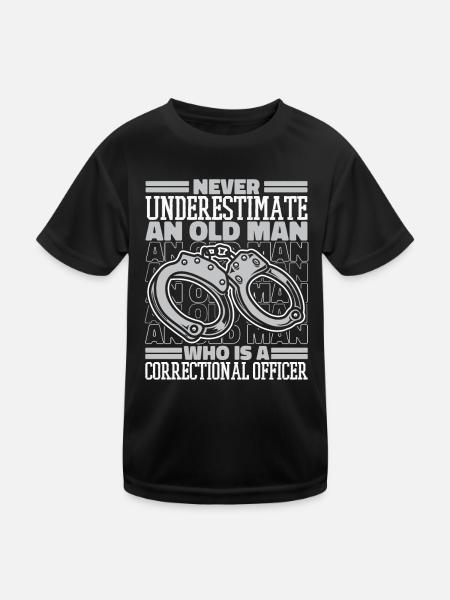 Agent correctionnel Gardien Agent d’application de la loi - T-shirt sport Enfant - noir - Devant