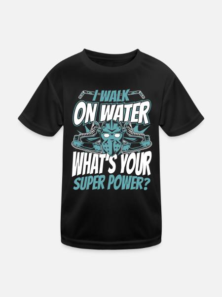 Eishockey Hockey Sport - Kinder Funktions-T-Shirt - Schwarz - Vorne