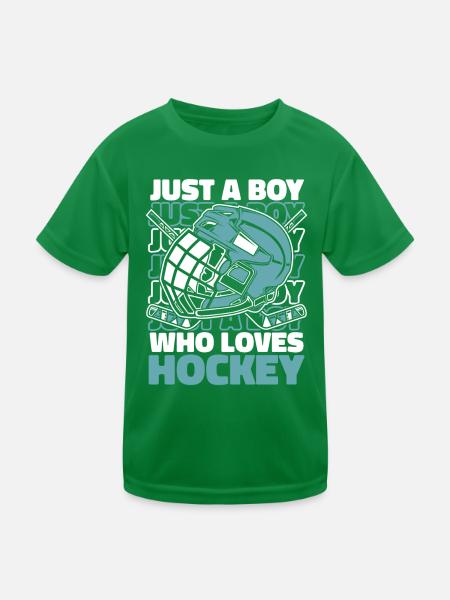 Ice Hockey Hockey Sports - Kids Functional T-Shirt - kelly green - Front