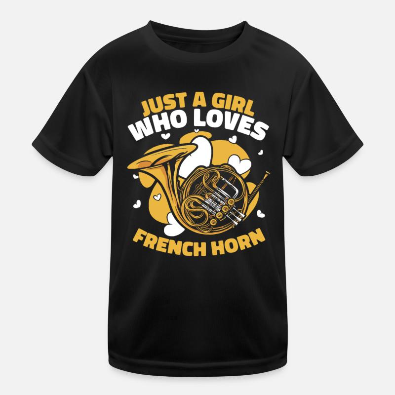 French Horn Instrument Kinder Funktions-T-Shirt