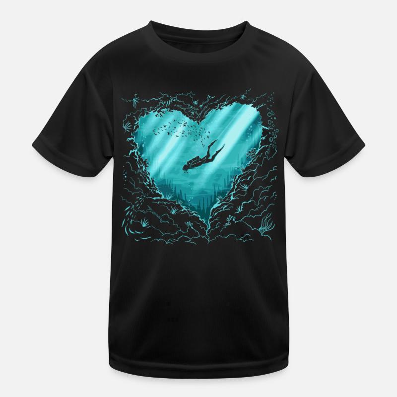 Plongeur sous-marin Plongée océanique T-shirt sport Enfant