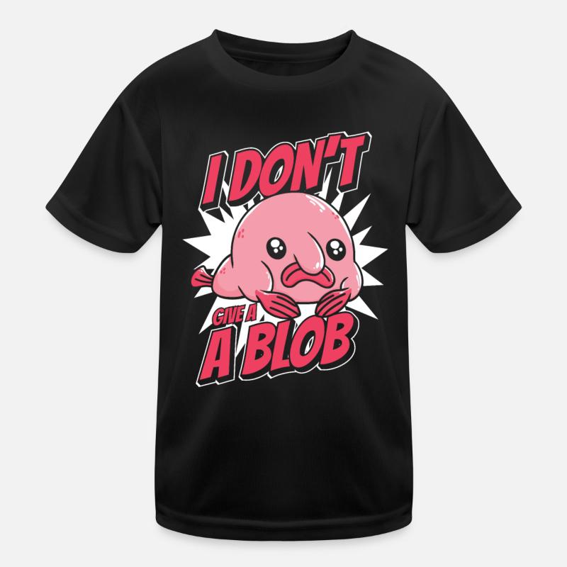 Blobfish Fish Funny Blob Blobby Blobfish Kids Functional T-Shirt