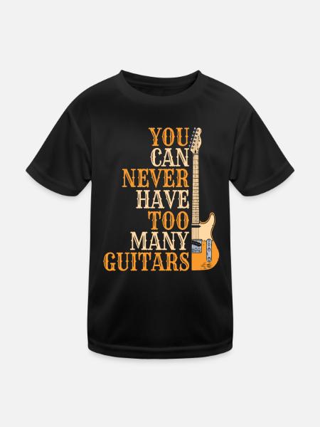 Guitar Guitarist Musician Acoustic Guitar Instruments - Kids Functional T-Shirt - black - Front