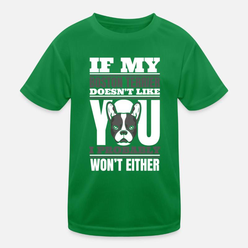 Hund Boston Bull Terrier Hundebesitzer Kinder Funktions-T-Shirt