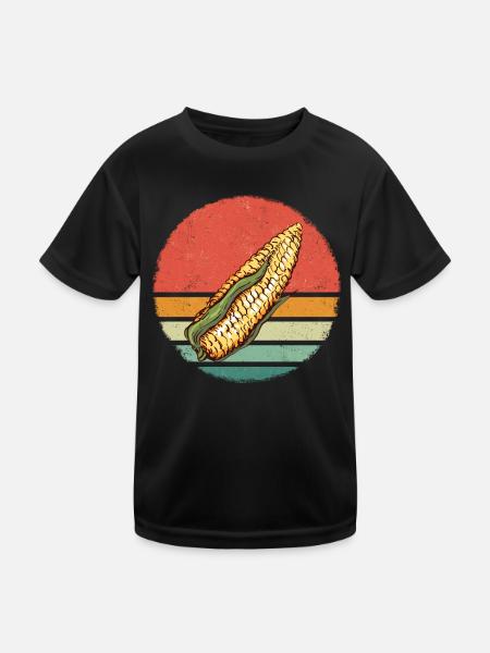 Maize Corncob Farmer - Kids Functional T-Shirt - black - Front