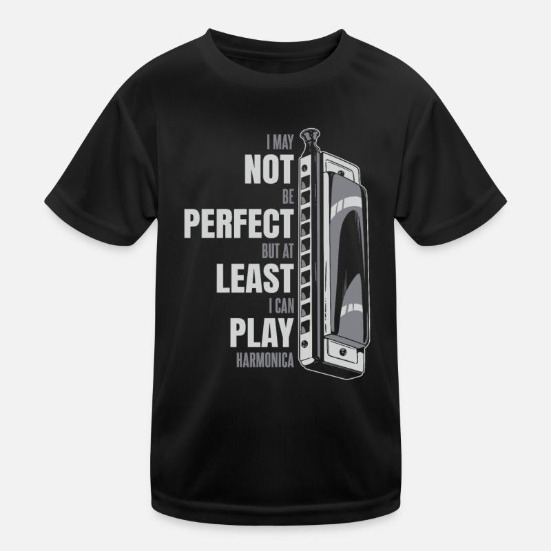 Harmonica Harmonica Instrument Music - Kids Functional T-Shirt - black