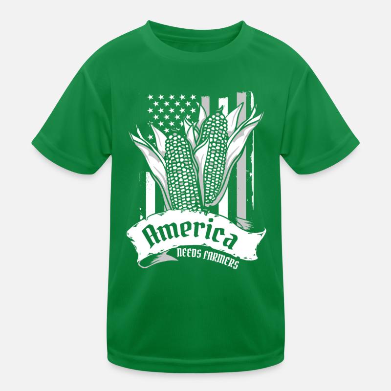 Maize Corncob Farmer Kids Functional T-Shirt
