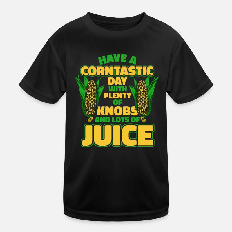 Maize Corncob Farmer Kids Functional T-Shirt
