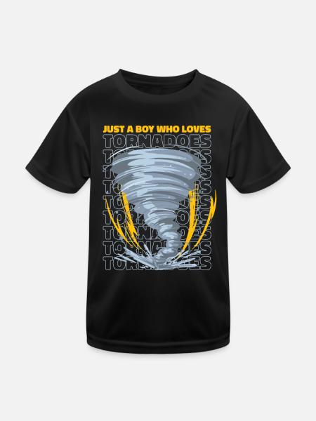 Storm Chasing Tornado Storm Meteorologist - Kids Functional T-Shirt - black - Front