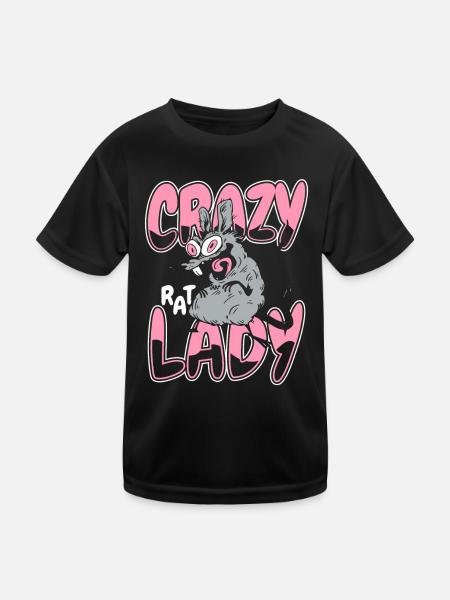 Rat animal Rat rodent - Kids Functional T-Shirt - black - Front