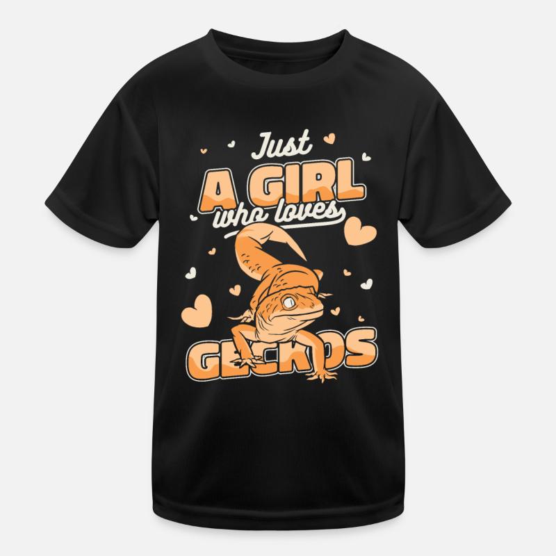 Gecko Gecko's Lizard - Kids Functional T-Shirt - black