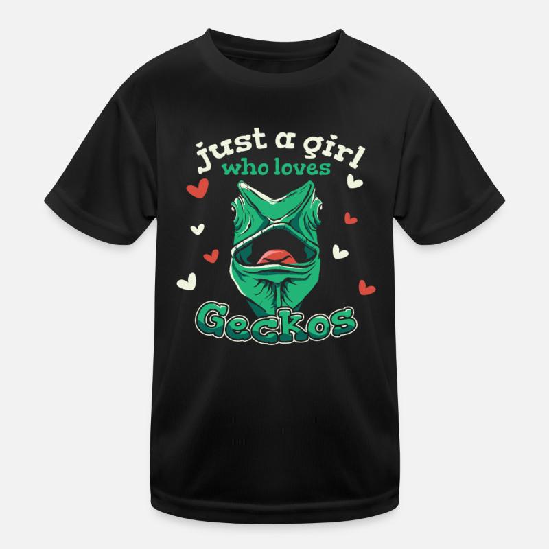 Gecko Geckos Echse Kinder Funktions-T-Shirt