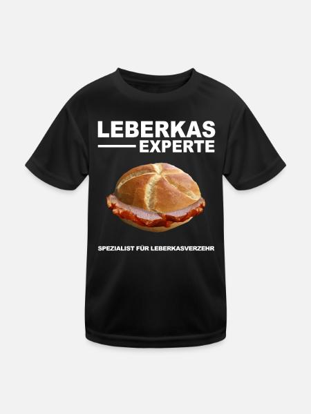 Leberkäs Bayern Leberkas Semmel Fleischkäse - Kinder Funktions-T-Shirt - Schwarz - Vorne