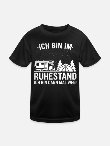 Ruhestand Rentner Rente Pension Renteneintritt - Kinder Funktions-T-Shirt - Schwarz - Vorne