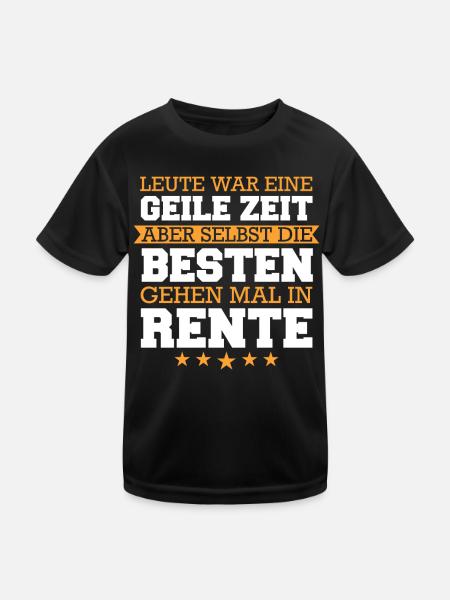 Ruhestand Rentner Rente Pension Renteneintritt - Kinder Funktions-T-Shirt - Schwarz - Vorne