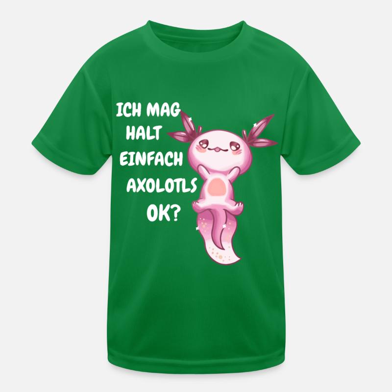 Axolotl Schwanzlurch Axolotls Kinder Funktions-T-Shirt