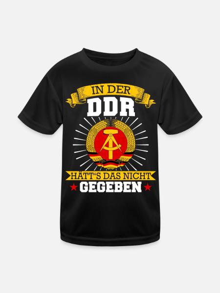 Ostdeutschland Osten Ossi DDR Heimat Ostblock - Kinder Funktions-T-Shirt - Schwarz - Vorne