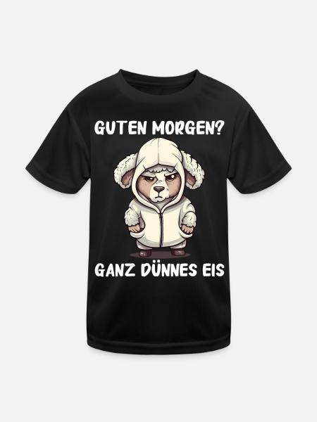 Schafe Schafherde Bauernhof Landwirt Schäfer - Kinder Funktions-T-Shirt - Schwarz - Vorne