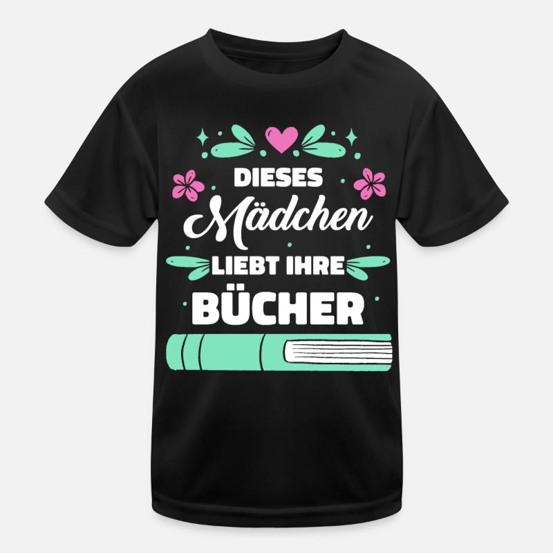 Buch Lesen Bücher Buch Nerd Bücherwurm Kinder Funktions-T-Shirt