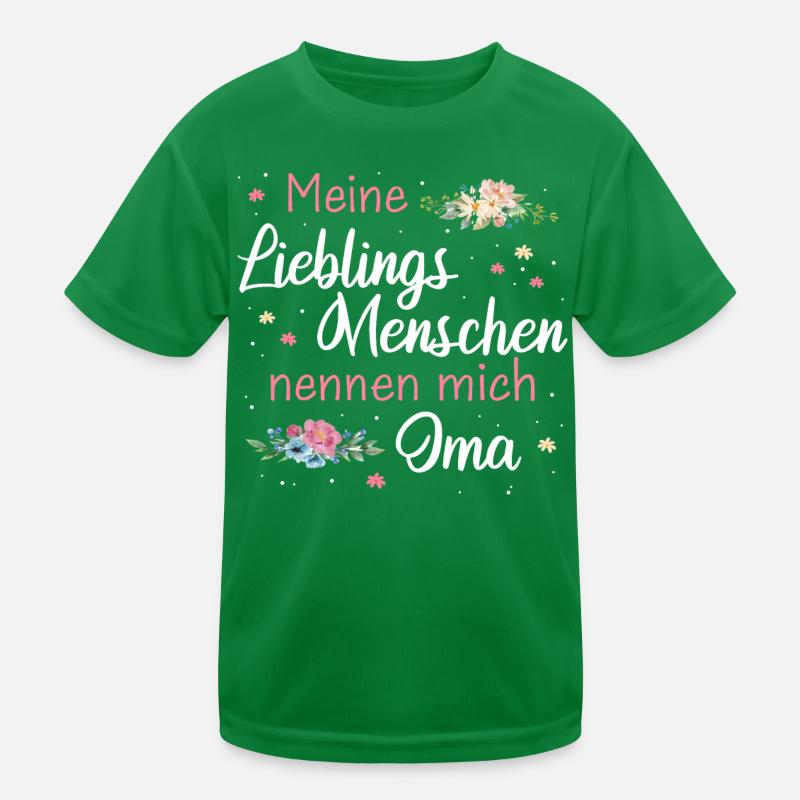 Oma Großmutter Großeltern Muttertag Familie Kinder Funktions-T-Shirt