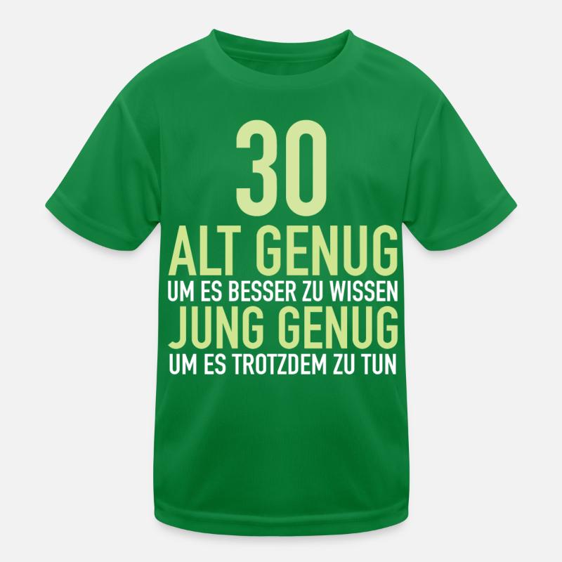 Geschenk 30 Jahre Geburtstagskind Kinder Funktions-T-Shirt