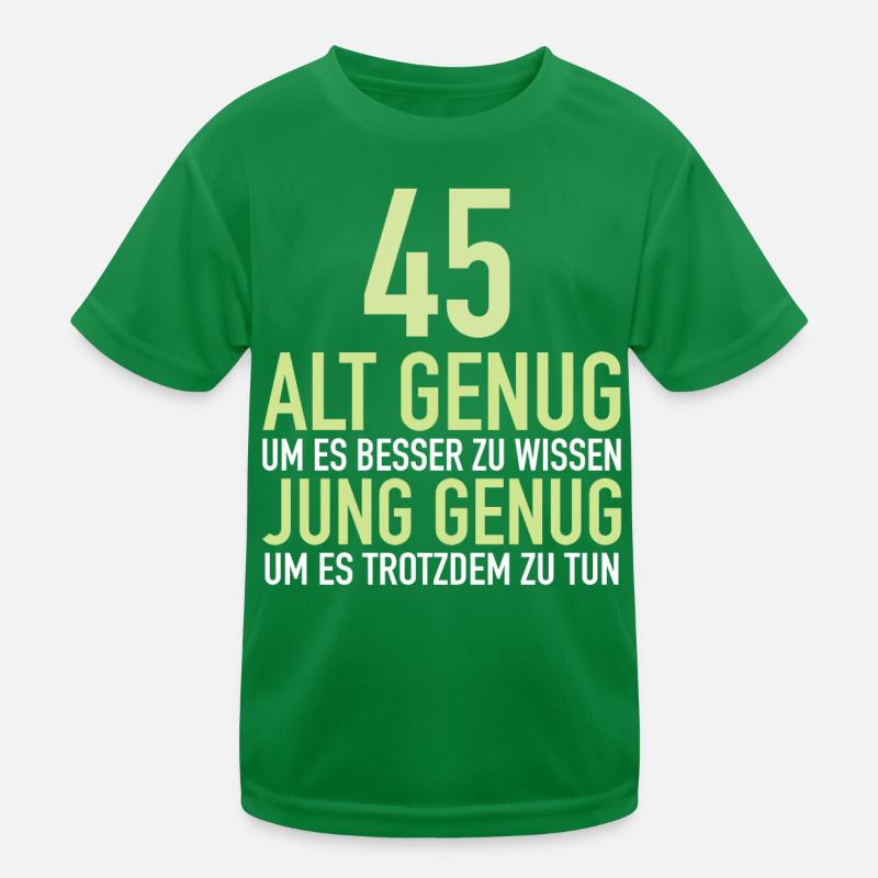 Geschenk 45 Jahre Geburtstagskind Kinder Funktions-T-Shirt