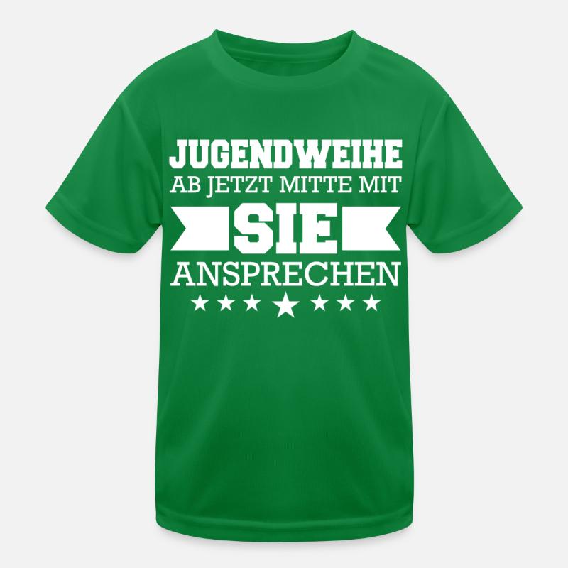 Jugendweihe Mädchen Junge Erwachsen Kinder Funktions-T-Shirt
