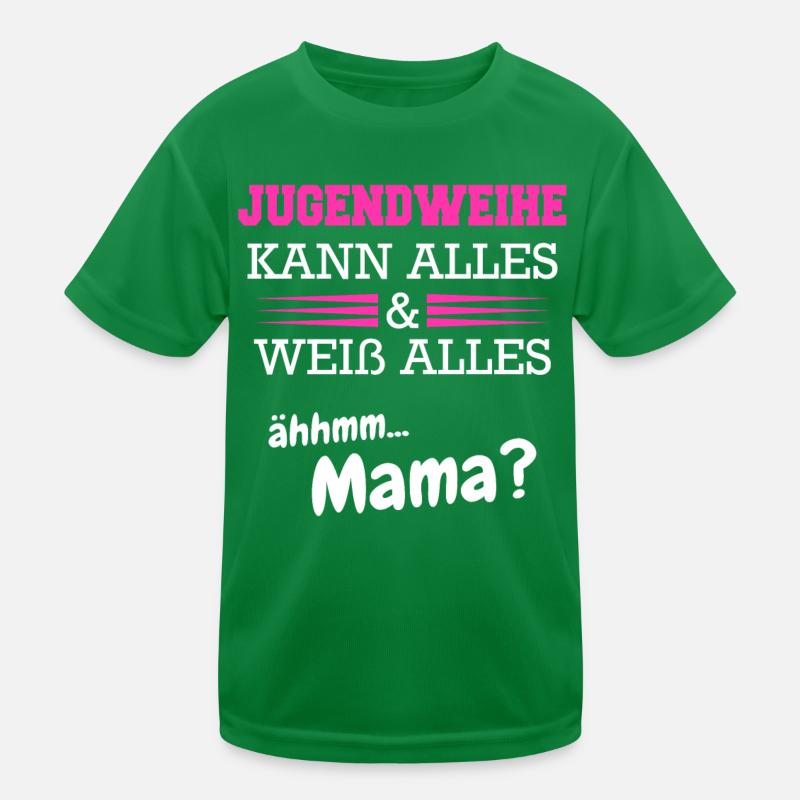 Jugendweihe Mädchen Junge Erwachsen Kinder Funktions-T-Shirt