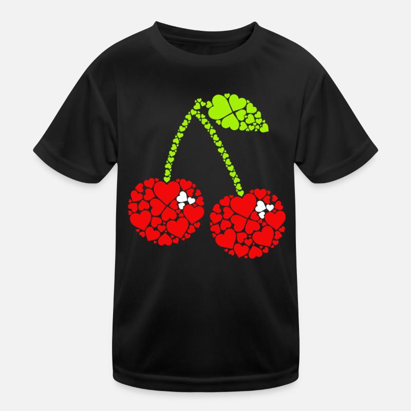 Cherry Fruit Cherries Cherry Kids Functional T-Shirt