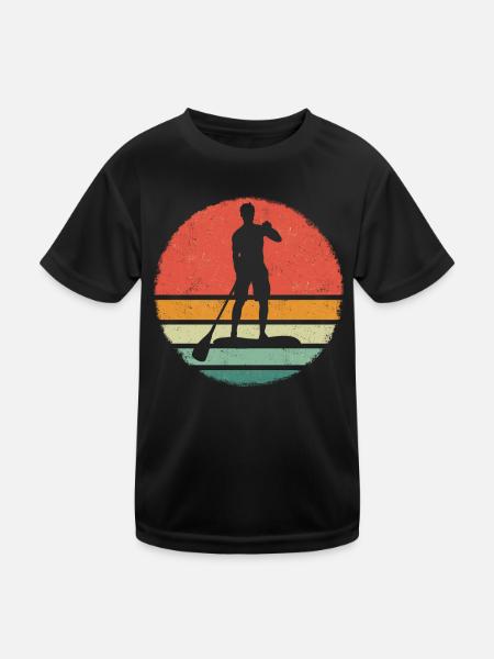 Stand up Paddle SUP Board Surf Paddle Paddle - T-shirt sport Enfant - noir - Devant