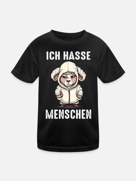 Schafe Schafherde Bauernhof Landwirt Schäfer - Kinder Funktions-T-Shirt - Schwarz - Vorne