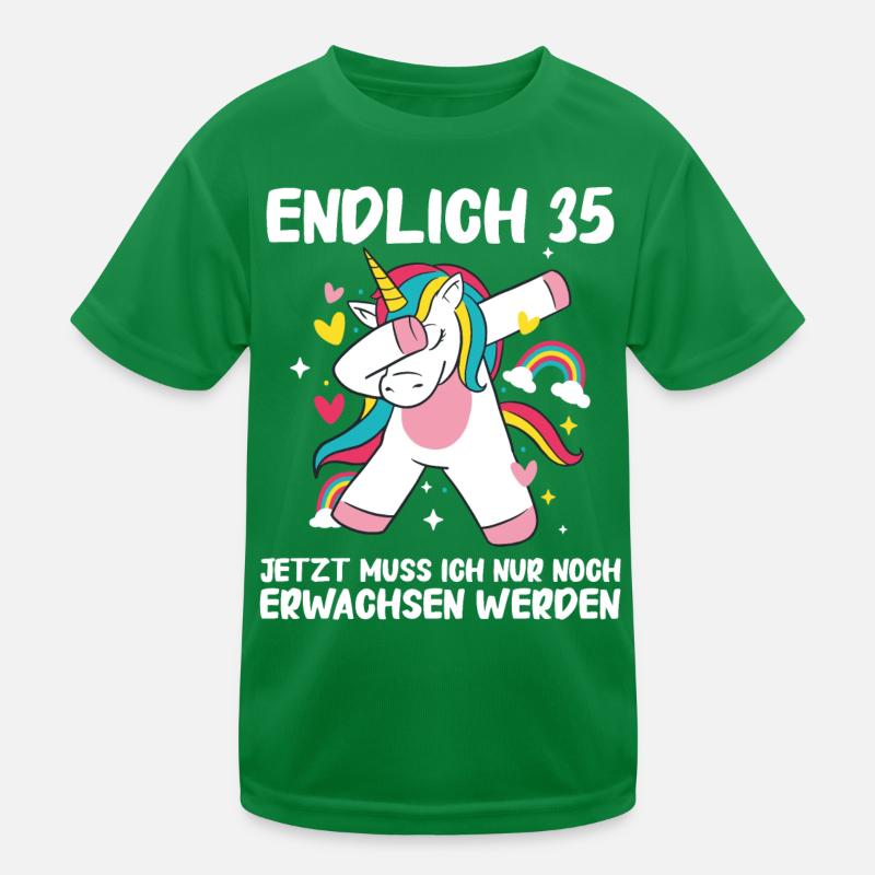 Geschenk 35 Jahre Geburtstagskind Kinder Funktions-T-Shirt