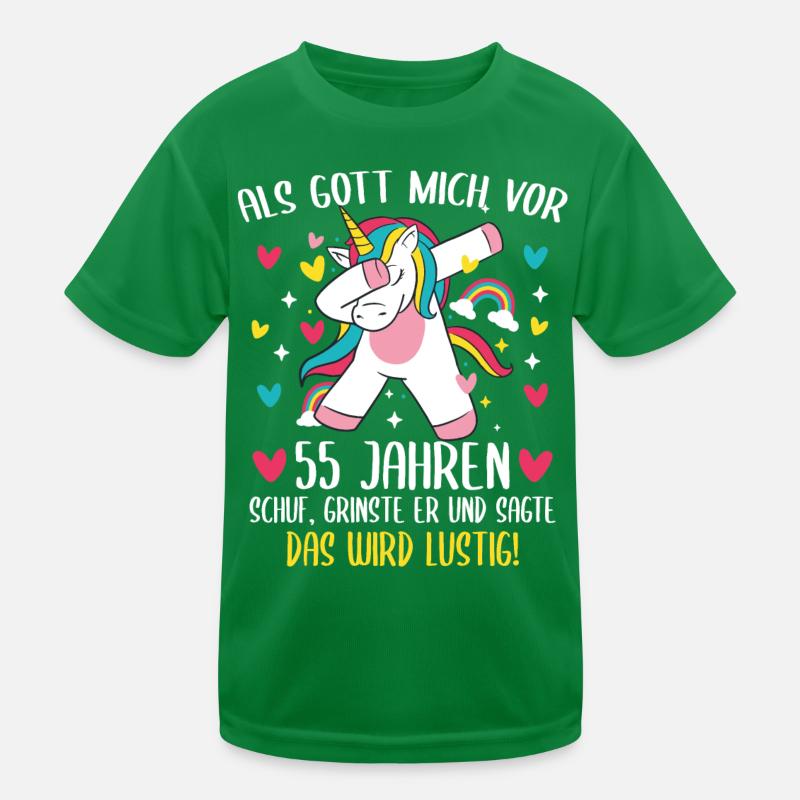 Geschenk 55 Jahre Geburtstagskind Kinder Funktions-T-Shirt