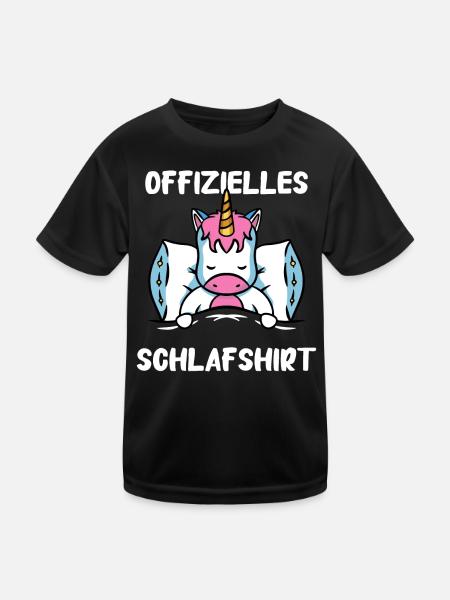 Einhorn Einhörner Fabelwesen Mystisch - Kinder Funktions-T-Shirt - Schwarz - Vorne